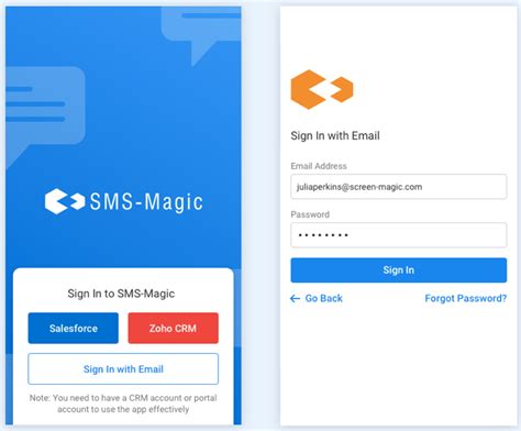 Login with SMS .